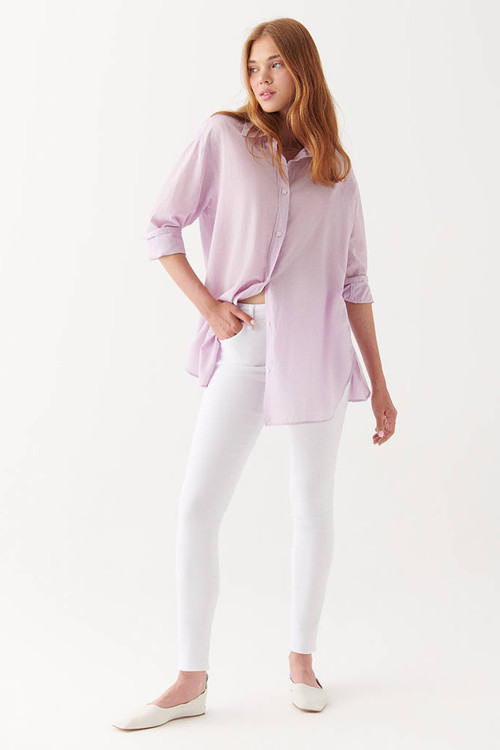 Tess Yüksek Bel Skinny Fit Dar Paça Jeans Bayan Kot Pantolon 100328-81360 BEYAZ