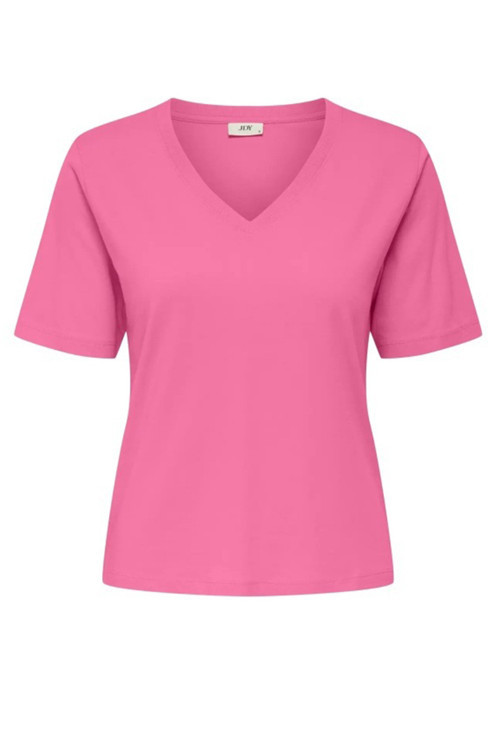 Jdyrex % 100 Pamuk Regular Fit V Yaka Bayan T Shirt 15352294 PEMBE