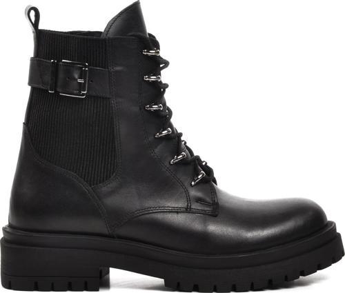 22914 Siyah Hakiki Deri Kadın Bot