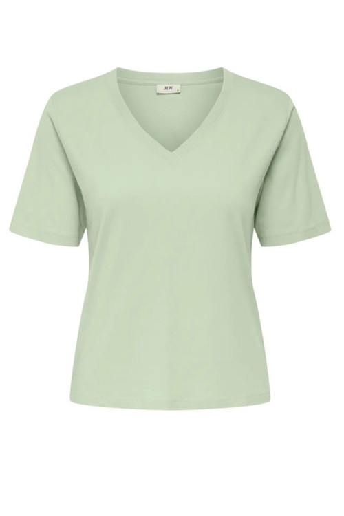 Jdyrex % 100 Pamuk Regular Fit V Yaka Bayan T Shirt 15352294 AÇIK YEŞİL