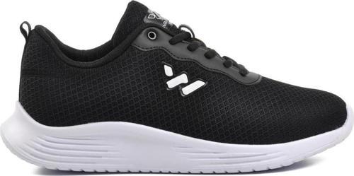 Aldan Siyah-Beyaz Fileli Hava Alan Erkek Spor Ayakkabı