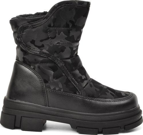 Belz-F Siyah İçi Kürklü Fermuarlı Çocuk Kar Botu