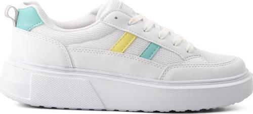Deren-G Beyaz-Sarı-Yeşil Kadın Sneaker