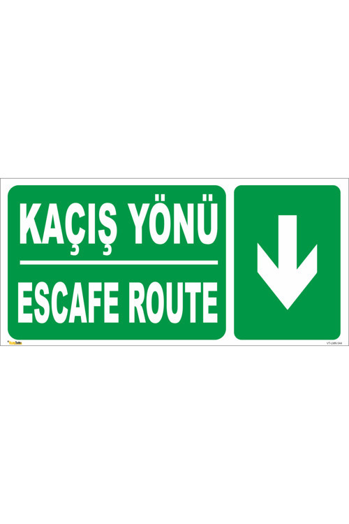 KAÇIŞ YÖNÜ AŞAĞI 25X50 CM DEKOTA (FOTOLÜMENLİ)