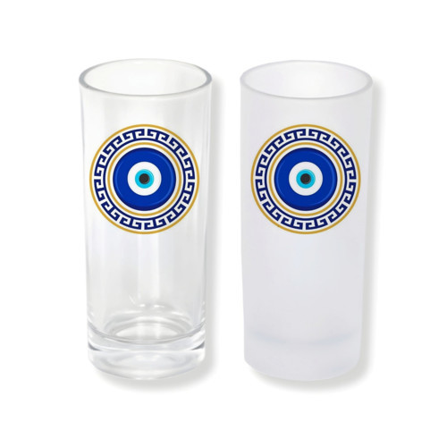 Nazar Boncuklu Buzlu ya da Buzsuz seçenekleriyle Rakı Bardağı