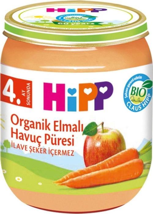 Organik Elmalı Havuç Püresi 125 Gr