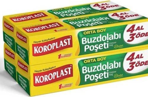 Buzdolabı Poşeti 4 Al 3 Öde Paketi Orta Boy 4 X 20 Poşet 8690741700066