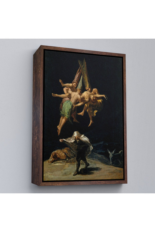 Çerçeveli Francisco Goya - Witches Flight Cadıların Uçusu Tablosu-7794