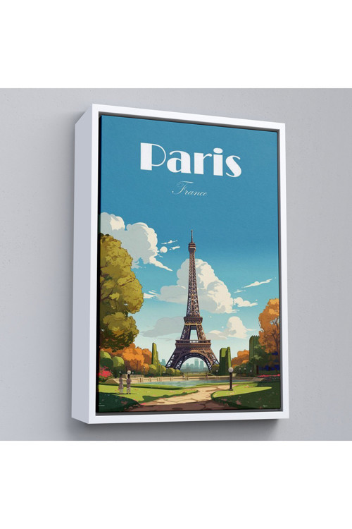 Çerçeveli Fransa Paris Eyfel Kulesi Tablosu-7809
