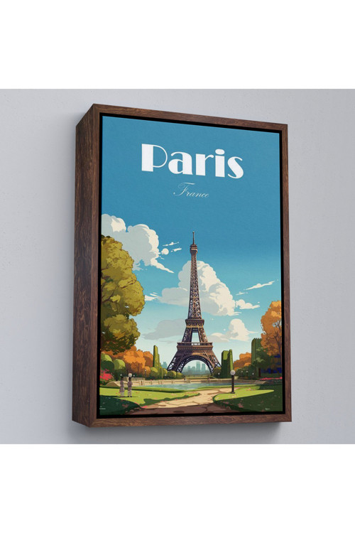 Çerçeveli Fransa Paris Eyfel Kulesi Tablosu-7809