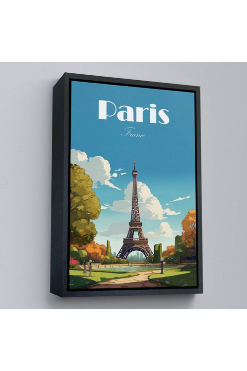 Çerçeveli Fransa Paris Eyfel Kulesi Tablosu-7809