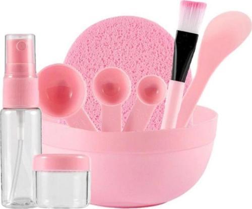 Kendin Yap Yüz Maskesi Karıştırma Aleti Seti Pembe Renk