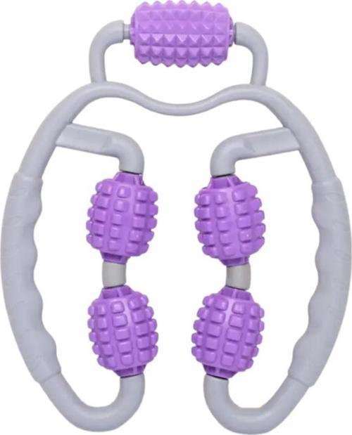 Selülit Masaj Rulosu 5 Topuzlu Masaj Aparatı Mor Renk