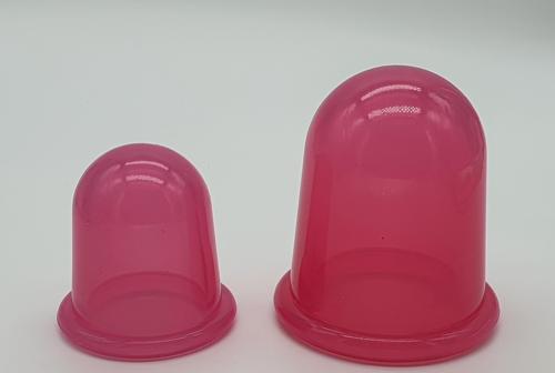 Silikon Selülit ve Boyun Masaj Kupa Seti 2'li Pembe Renk