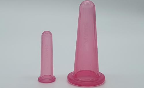 Silikon Yüz Masaj Kupa Seti  2'li Pembe Renk
