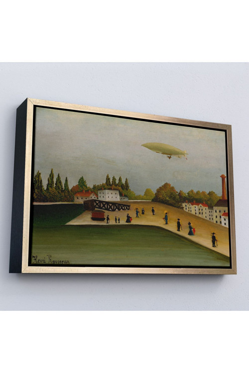 Çerçeveli Henri Rousseau -Tokyo Japonya Quai D'Ivry Tablo-7112