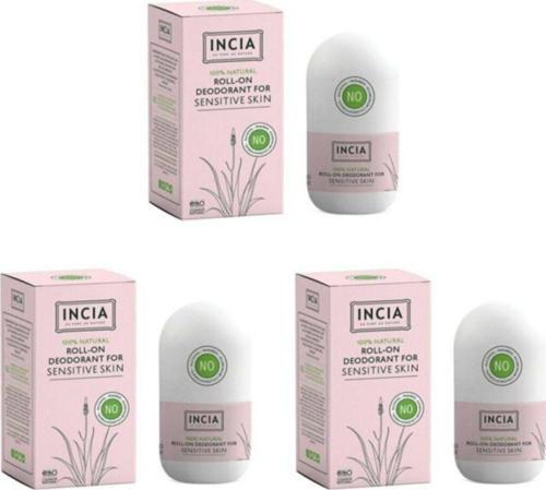 %100 Doğal Roll On Deodorant Hassas Ciltler İçin Ter Kokusu Önleyici Lekesiz 50 ml X 3 Adet