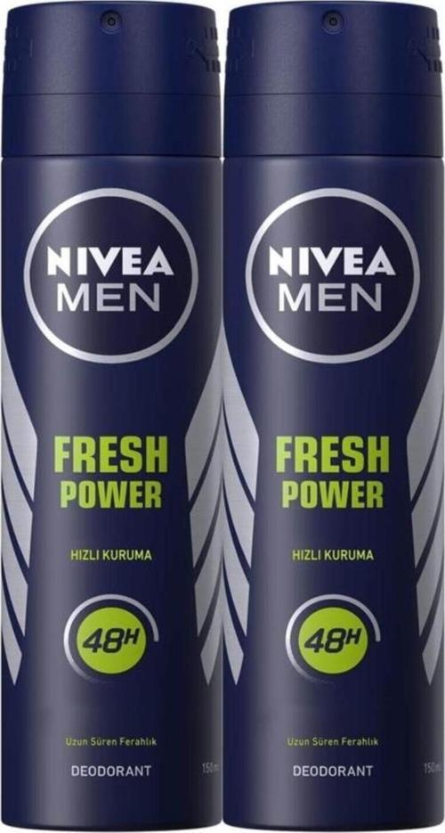 MEN Erkek Sprey Deodorant Fresh Power 150ml, Ter Korumasına Karşı 48 Saat Koruma, X2 Adet