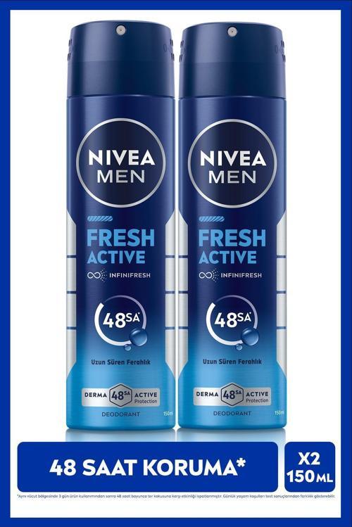 Sprey Deodorant Fresh Active 150 ml 48 Saat Koruma 2 Adet