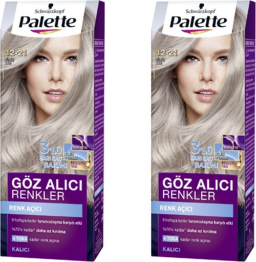 Hair Mascara Palette Goz Alıcı Renkler 12-21 Gümüş Sarı X 2 Adet