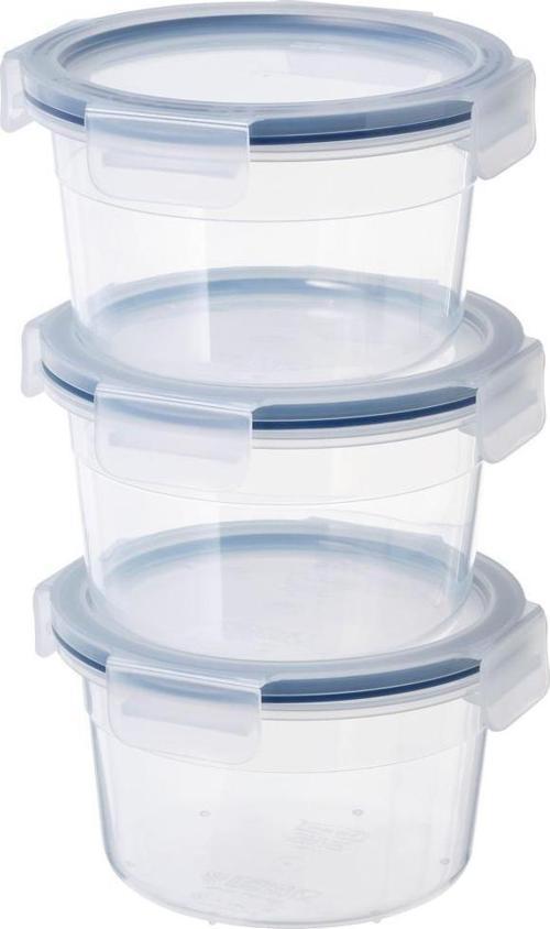 365+ Kapaklı Cam Saklama Kabı - 750 ml - Yuvarlak - 3 adet