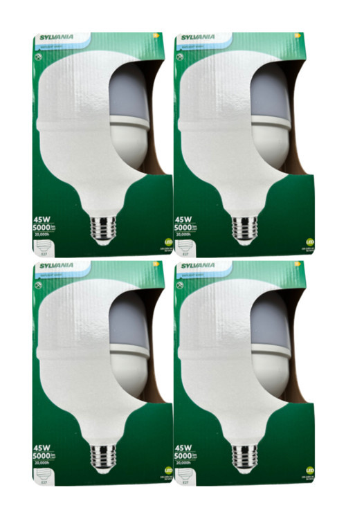 (4 Adet) Sylvania 45W 6500K (Beyaz Işık) E27 Duylu (Kalın Duy) Torch Led Ampul