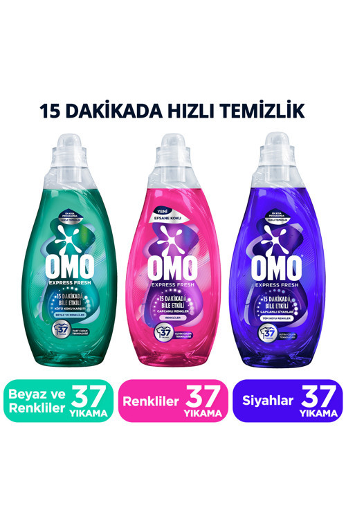 Express Fresh Renkli ve Siyahlar 1480 ml x1 Beyaz ve Renkliler 1480 ml x1 Capcanli Siyahlar x1