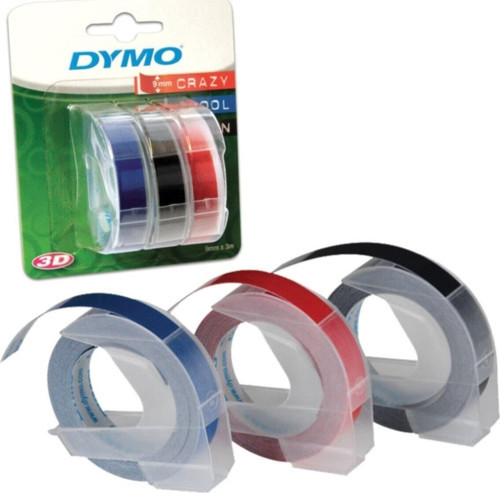 3d Kabartma Şerit 3lü Pkt. Siyah/kırmızı/mavi