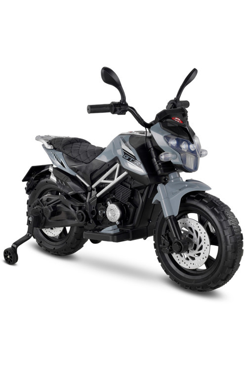 447 Motocross Akülü Motor Çocuk Motoru Gri