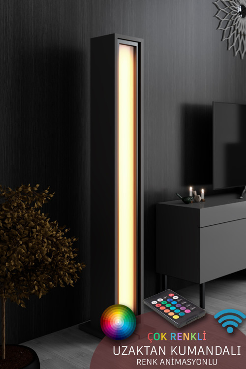 NOVA LAMBAEDER IŞIKLI METAL ÇERÇEVE MODERN TASARIM ANTRASİT ABAJUR