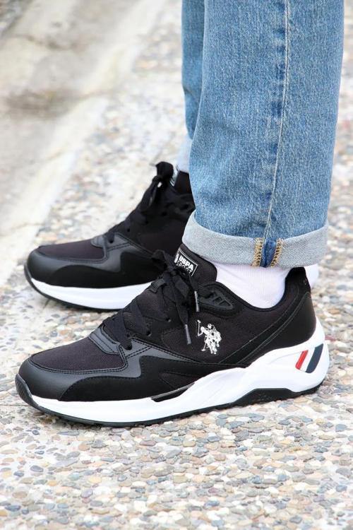 HUSKY 4FX SİYAH BEYAZ COMFORT CASUAL GÜNLÜK SPOR AYAKKABISI