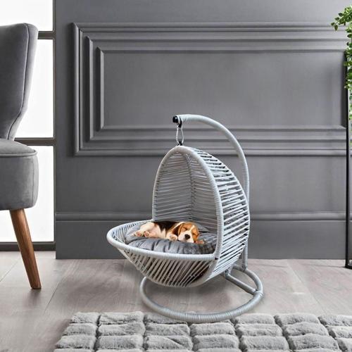 Dinamo Çift Kancalı Kedi Salıncağı & Kedi Yatağı Bej Renk