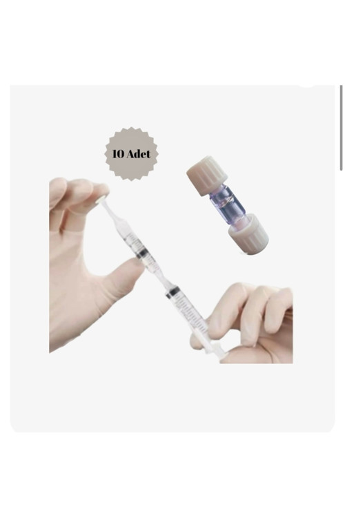 Luerlock Akış Konnektörü (İki Yönlü Enjektör Ucu Aktarma Aparatı) 10 ADET