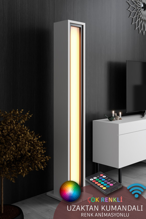 NOVA LAMBAEDER IŞIKLI METAL ÇERÇEVE MODERN TASARIM BEYAZ ABAJUR