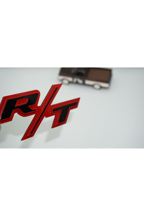 Challenger R/T Siyah Kırmızı Logo Arma Dodge ile Uyumlu