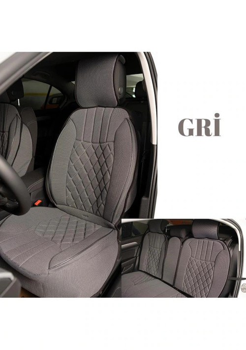 Jaguar XJR Oto Koltuk Minderi Ön Arka 5'li Takım Elegance Grİ FS