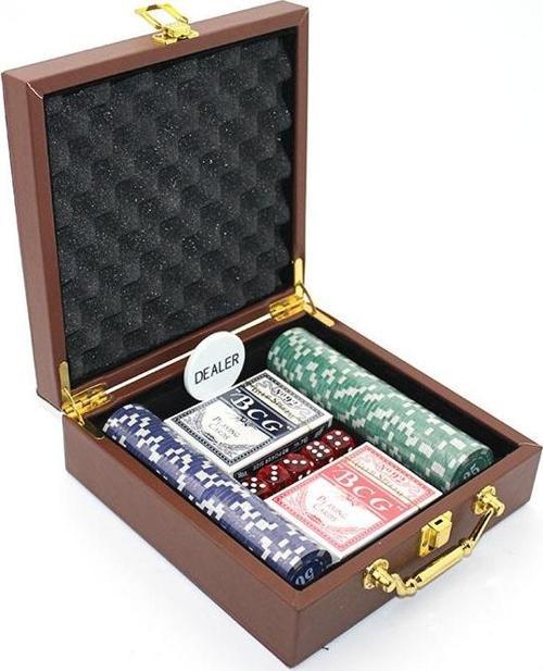 Derili Çantalı 100 Chipli Poker Oyunu Alk1496