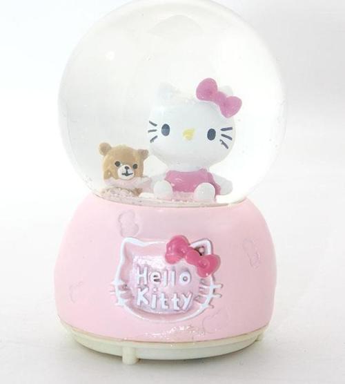 Hello Kitty Işıklı Müzikli Kar Küresi 13 Cm Alk1788