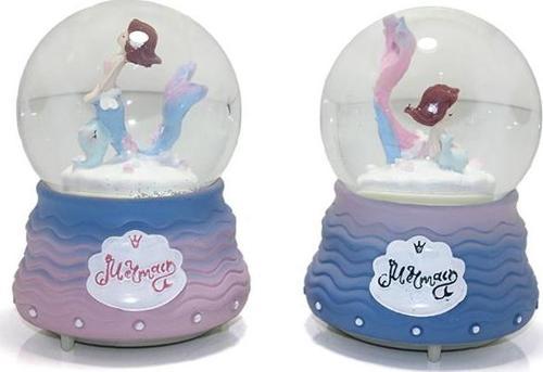 Işıklı Müzikli Püskürtmeli Kar Küresi 16 cm ALK266