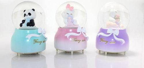 Kar Küresi Püskürtmeli Işıklı Müzikli Küre 16 Cm ALK302