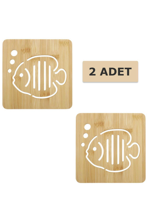 Prestijli Bambu Balık Desenli 2'li Kare Nihale Seti