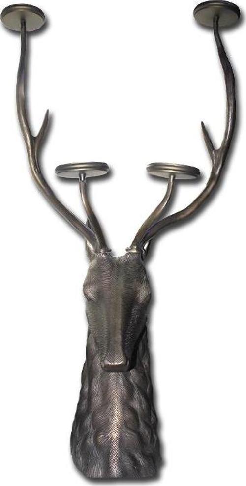 Metal Geyik Büstü Şamdan 112 Cm KSK326
