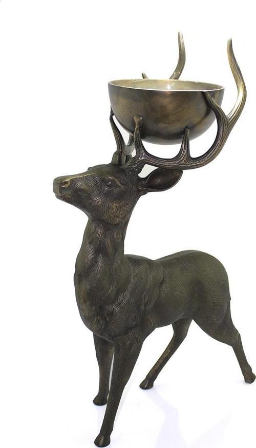 Metal Geyikli Kase 77 Cm KSK320