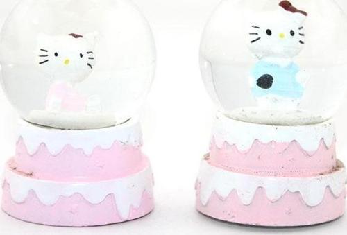 Minik Hello Kitty Işıklı Kar Küresi 7 Cm Alk1775