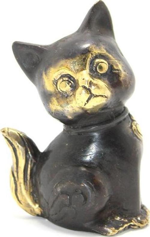 Pirinç Kedi Figürü