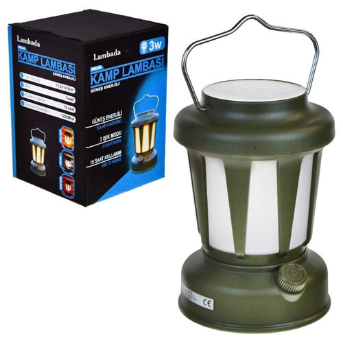 Solar Panelli Kamp Lambası