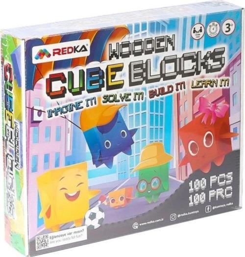 Wooden Cube Blocks - Ahşap Küp Bloklar