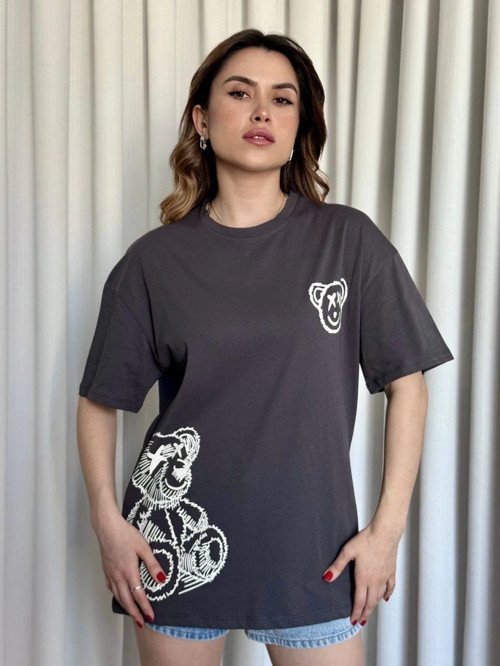 Baskılı ayıcıklı tişört