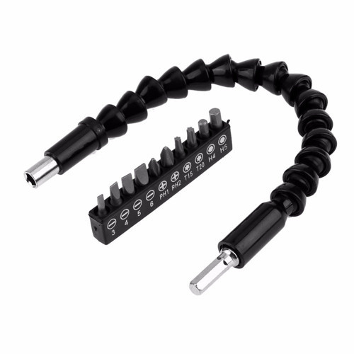 Matkap Ucu - Bükülebilir Oynar Vidalama Bits Uzatma Aparatı 30Cm - Komple Set