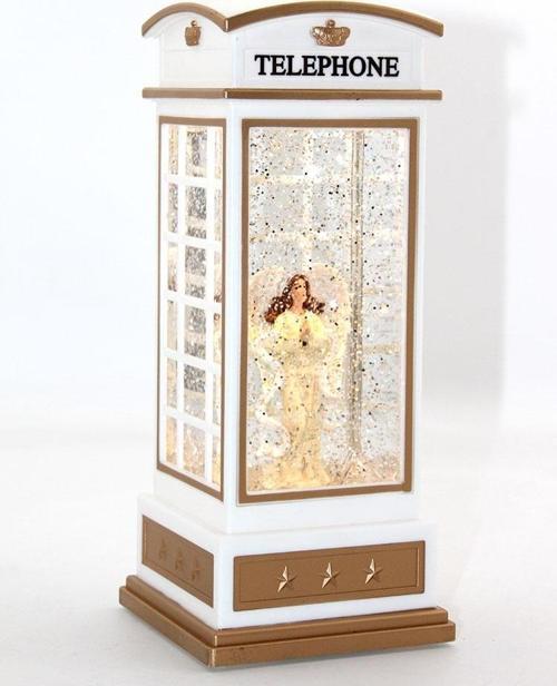 Telefon Kulübeli Işıklı Müzikli Kar Küresi Alk1825